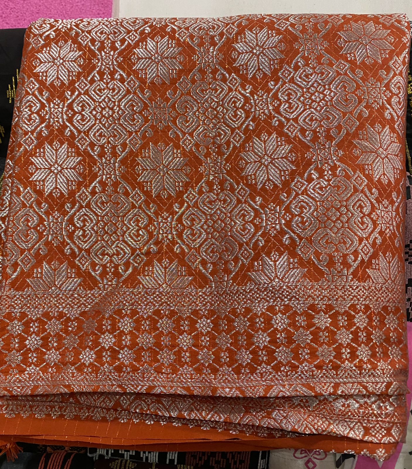 SONGKET TERACOTTA SILVER